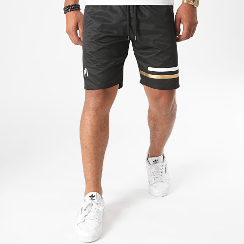 Short A Bande Shaft Noir Or