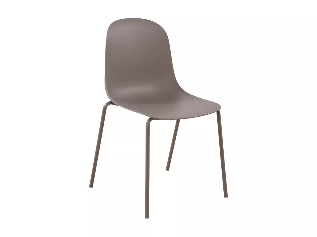 Chaise de conférence - Plastique - Taupe - Hardin
