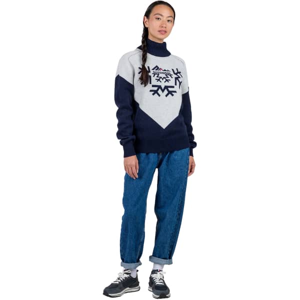 Pull ROSSIGNOL W ALPINE JACQUARD DARK NAVY