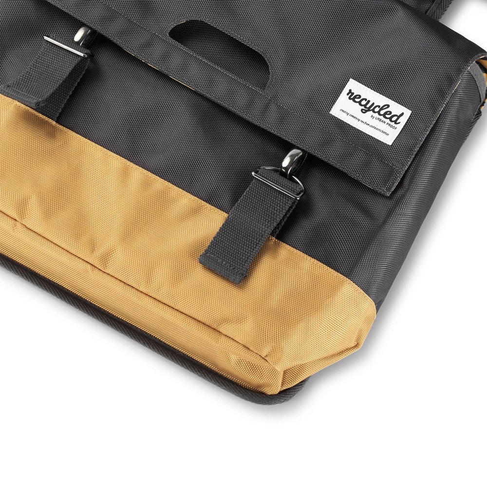 Urban Proof Cykeltaske Dobbelt 40 Liter Sort/Gul