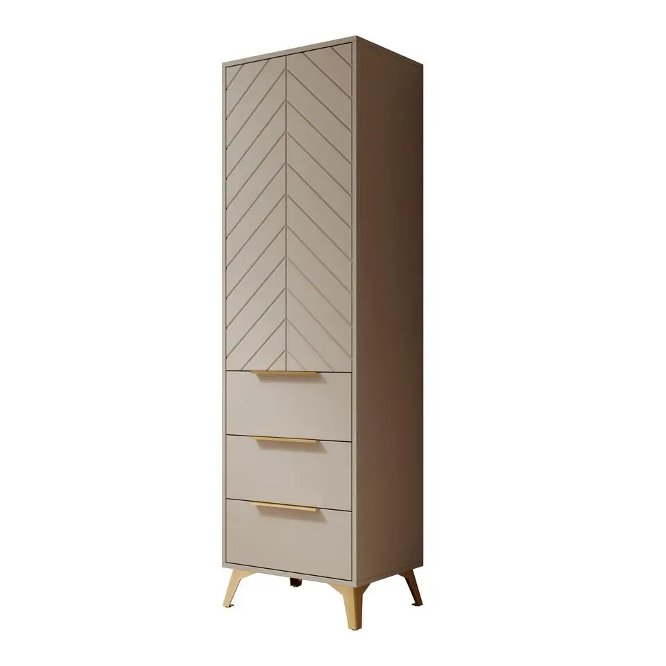 Meubella - Kledingkast Xiano - Beige - 53 cm