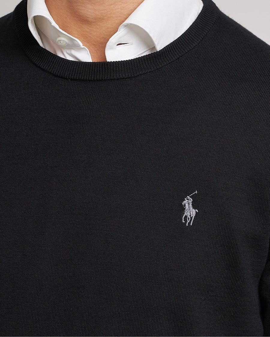 Polo Ralph Lauren Pima Cotton Crew Neck Pullover Polo Black