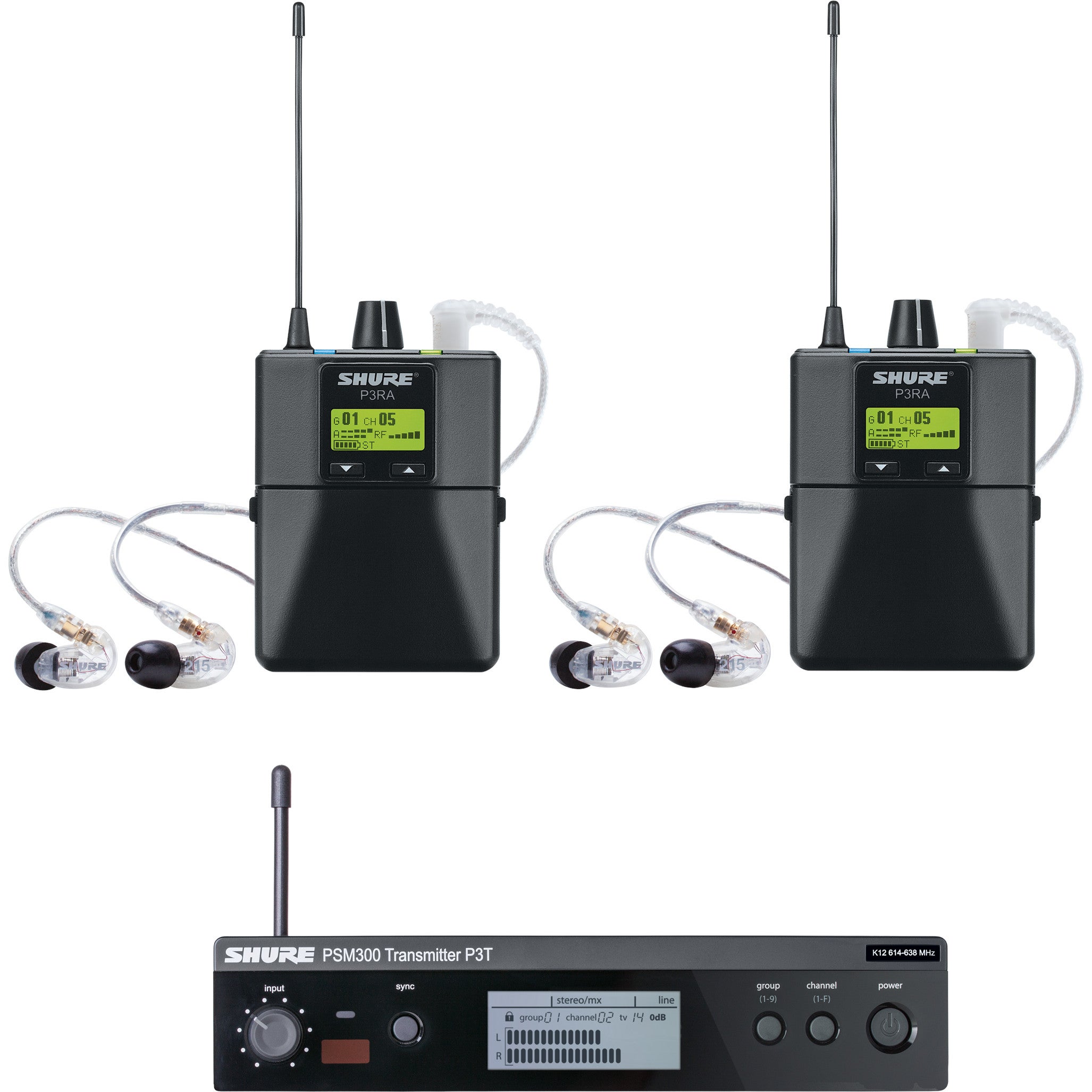 Shure PSM300 Twin Pack Pro in-ear monitoring (T11: 863-865 MHz)