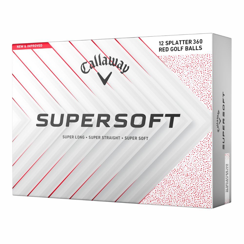Supersoft Splatter 360 Golfball Rød
