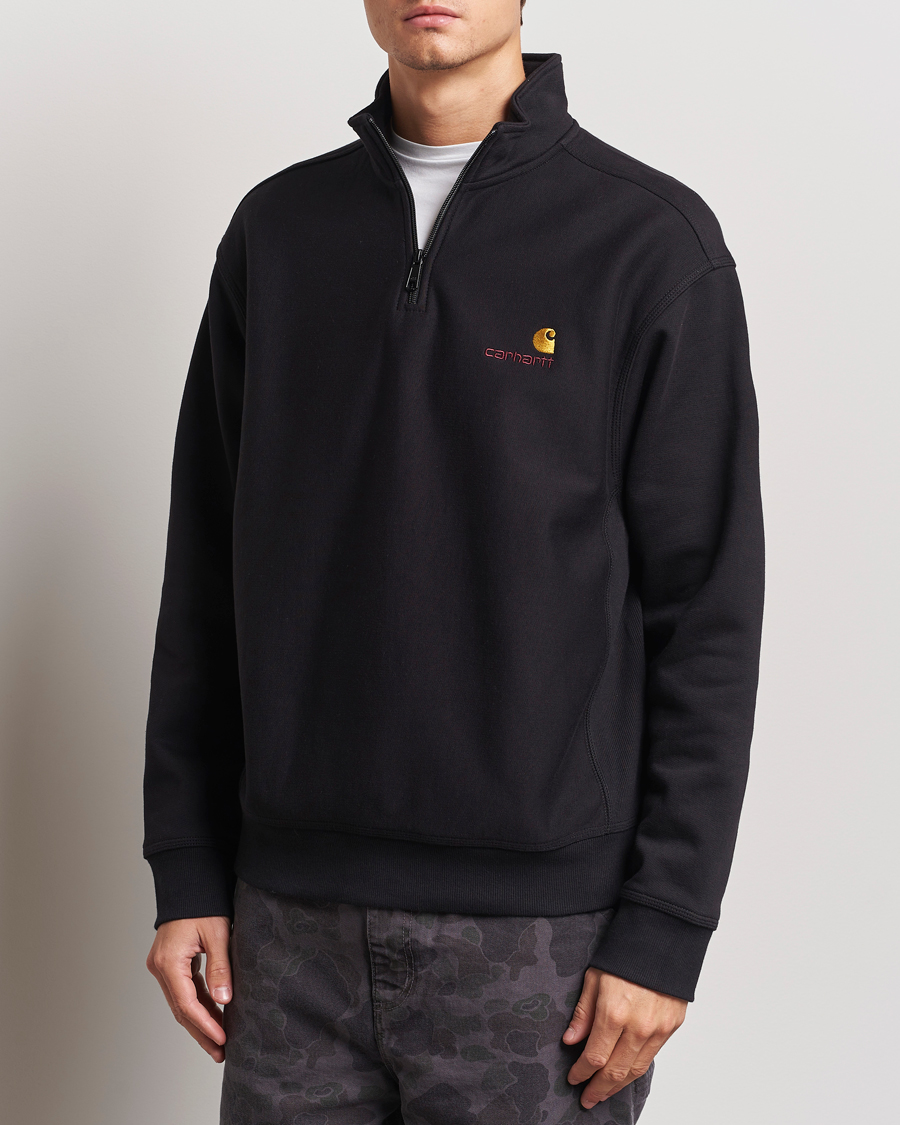 Carhartt WIP American Script Half Zip Sweatshirt Black