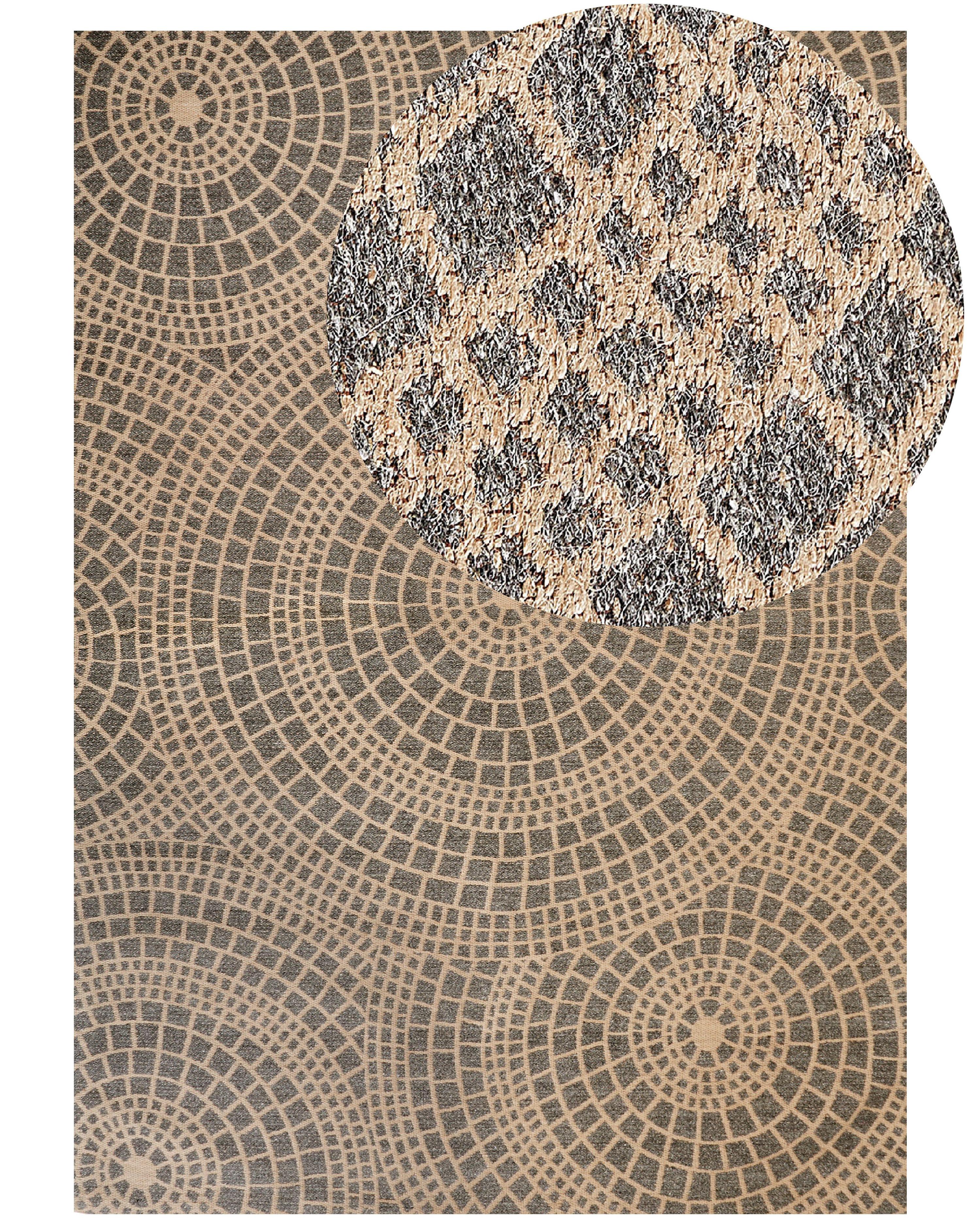 Vloerkleed ARIBA Grijs Beige 160 x 230 cm Jute