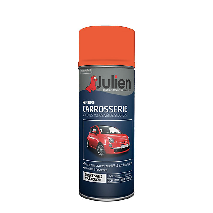 Peinture aérosol spécial carrosserie Julien brillant orange RAL 37109 400ml
