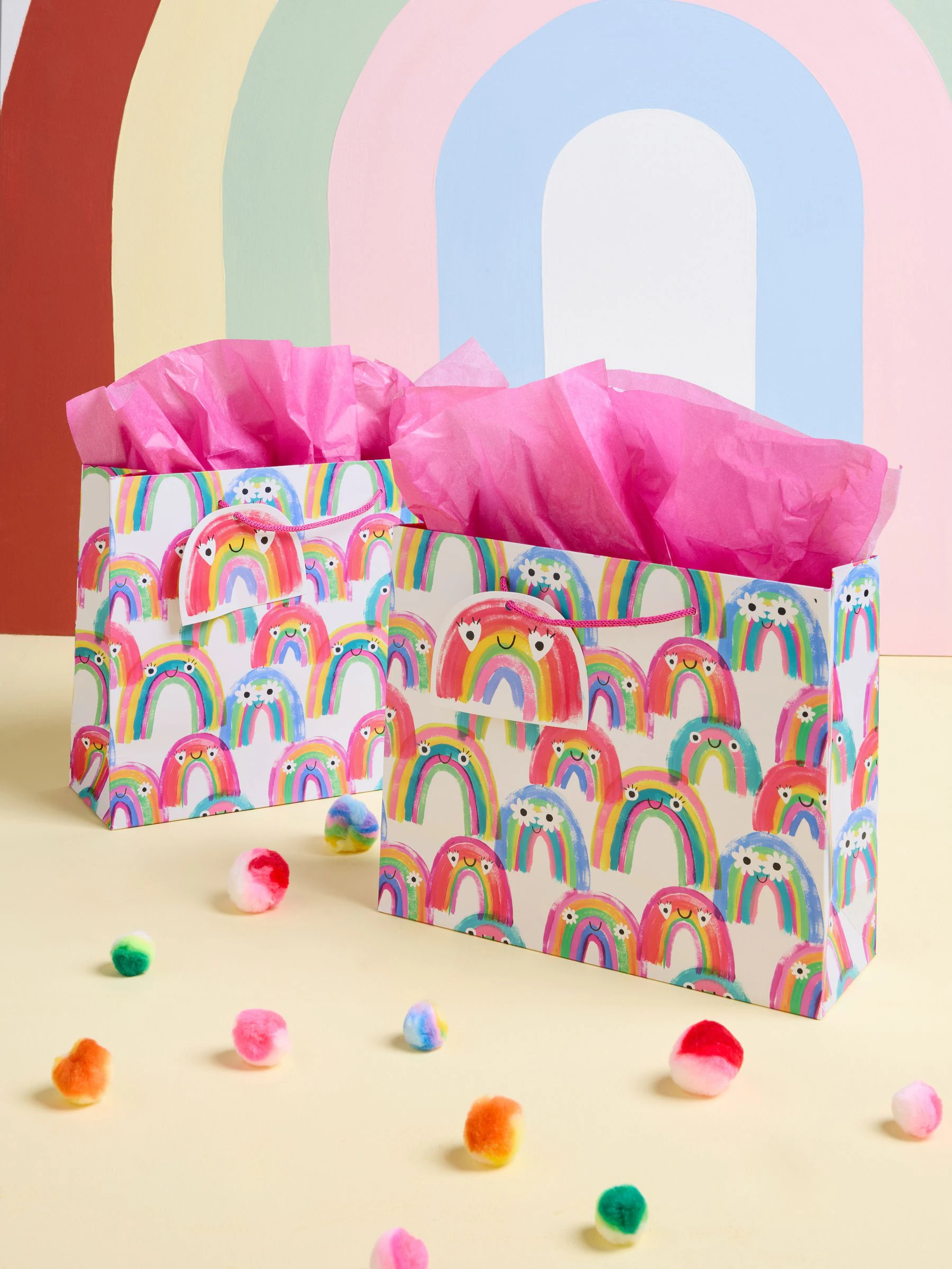 Set of 2 Rainbows Medium Gift Bags