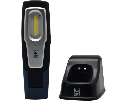 LUMAK PRO LED oplaadbare werklamp 250+600 lm laadstation USB-C LD4.5-1.8h 65K IP54 IK07