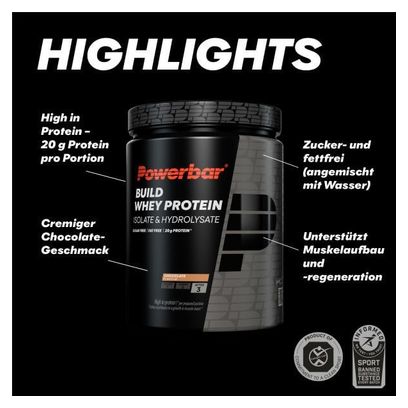 Boisson protéinée Powerbar Black Line Build Whey Protein Chocolat - 550g