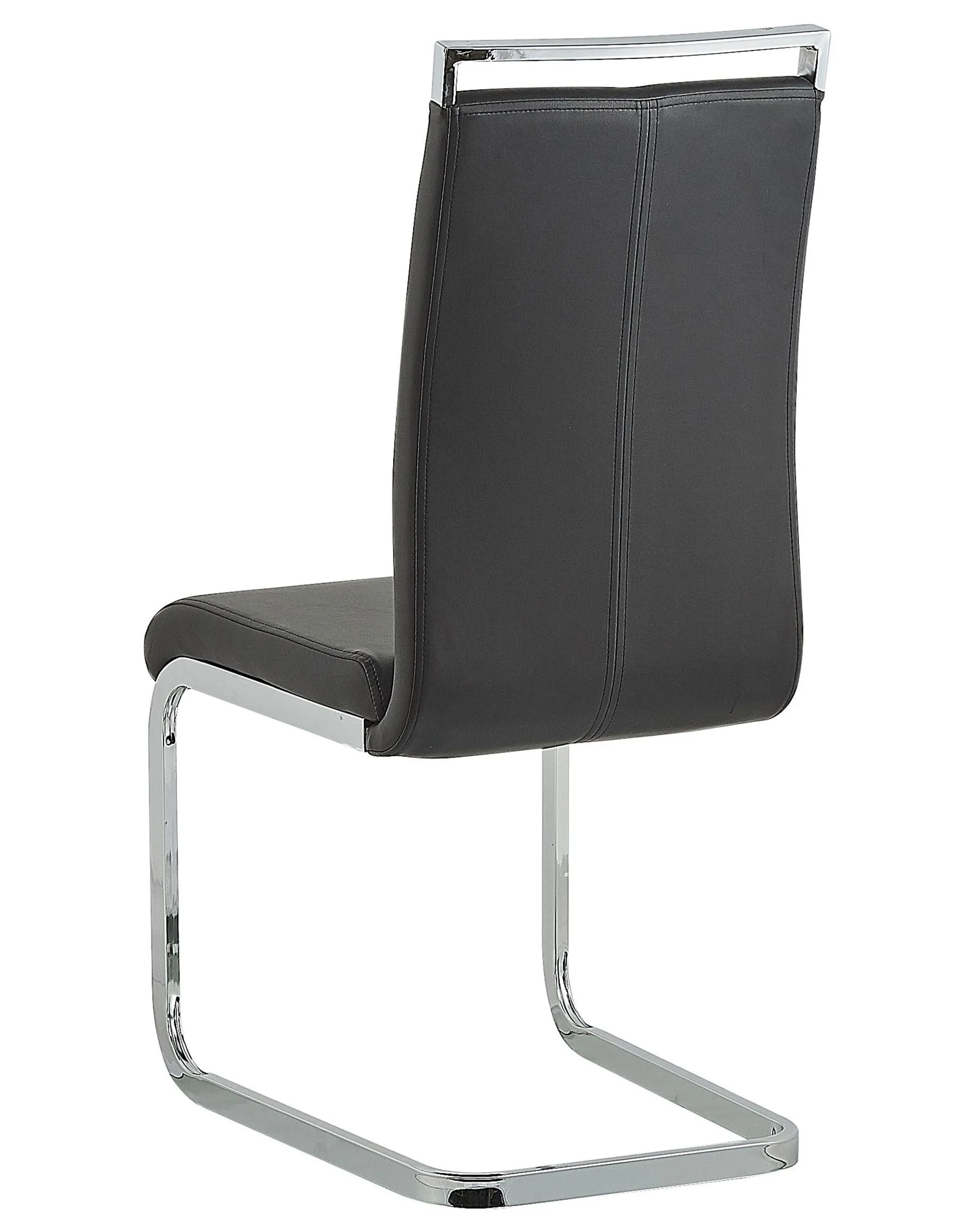 Set van 2 eetkamerstoelen GREEDIN Kunstleer Zwart