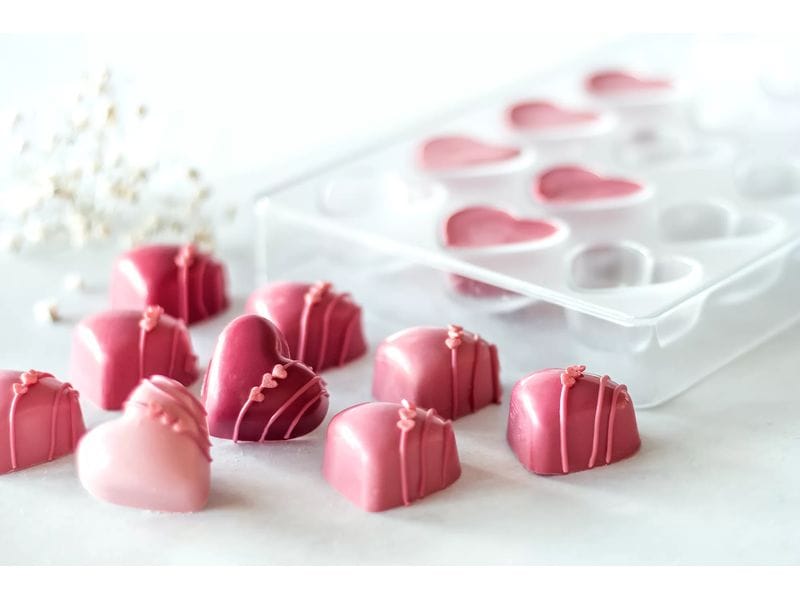 Städter Pralinenform Herz 13.5 x 27.5 cm Giessform für Pralinen