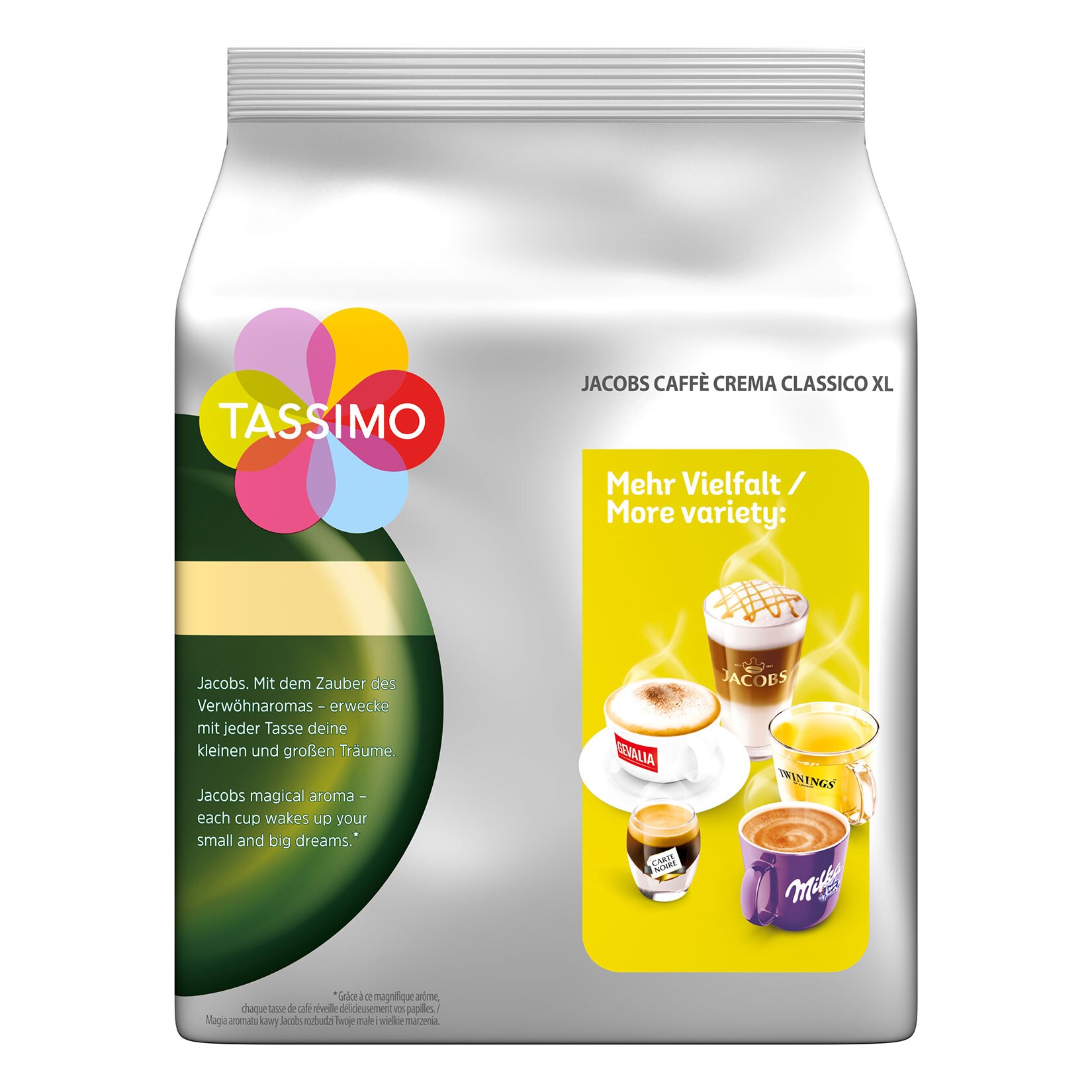 Jacobs Tassimo Caffè Crema Classico XL 16 Kapseln 163,8 g, 5er Pack