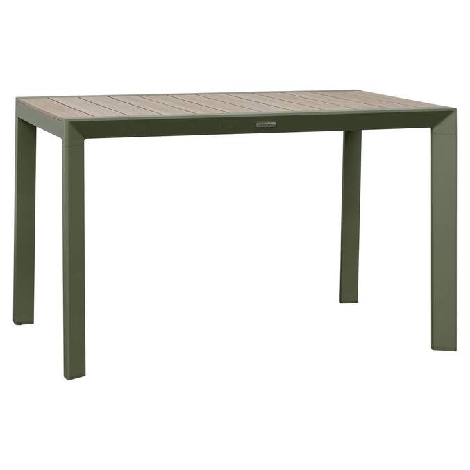 Table de jardin rectangulaire EVASION Lin / Vert laurier