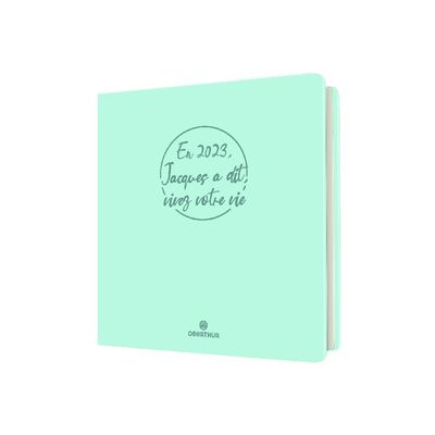 Agenda Camelia - 1 semaine sur 2 pages - 16,5 x 16,5 cm - lagon - Oberthur