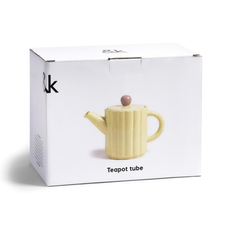 &klevering Tube theepot 0,9L roze