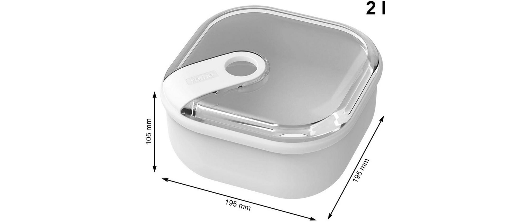 Lunchbox Ela 0.425 l, 1 l, 2 l, Mistletoe WeissEckiges Frischhaltedosen-Set