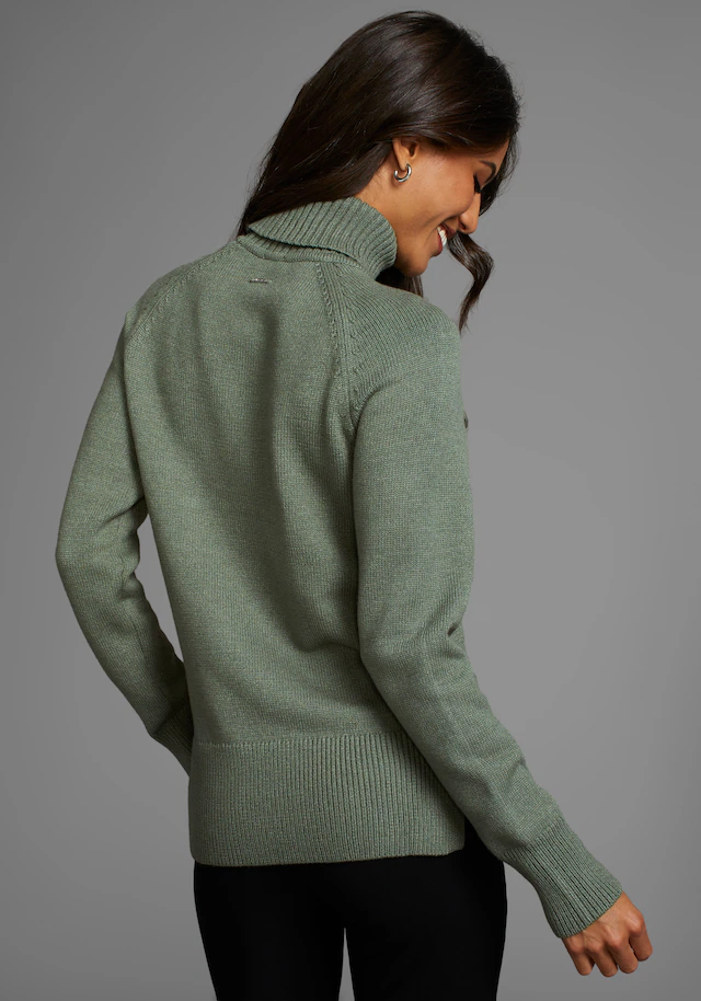 Laura Scott Rollkragenpullover , mit Flechtdetail aus softem Viskosestrick