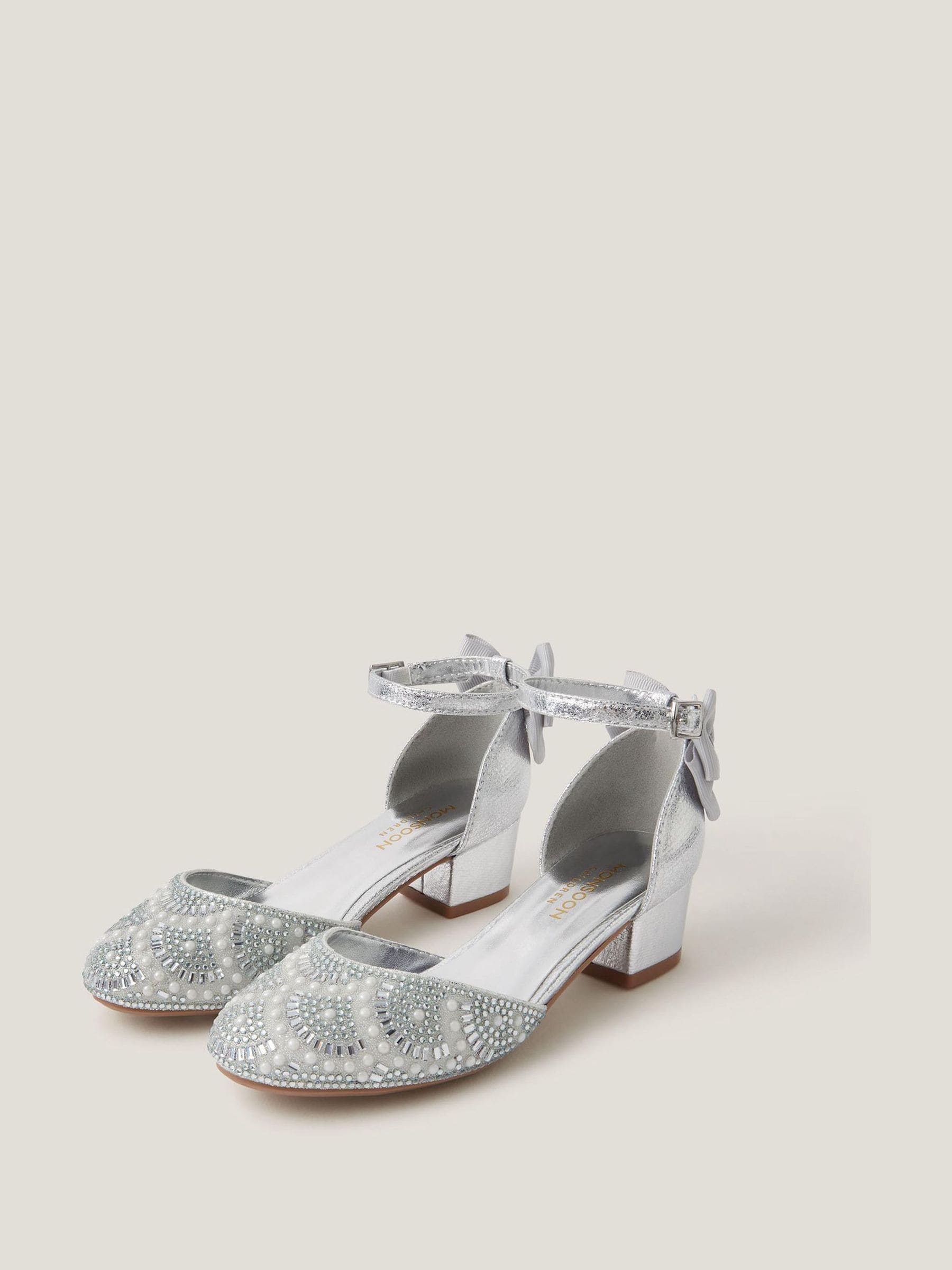 Monsoon Embellished Metallic Two Part Heels Shoes