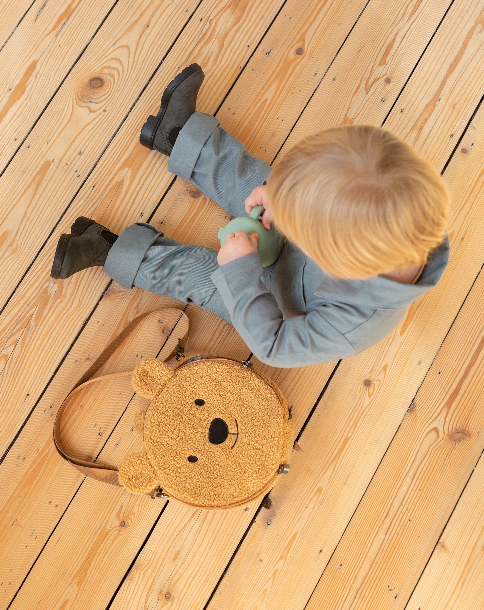 Umhängetasche TEDDYBÄR (24x24) in braun
