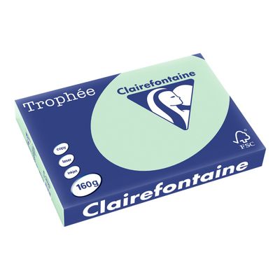 Clairefontaine Trophée - Papier couleur - A3 (297 x 420 mm) - 160 g/m² - Ramette de 250 feuilles - vert
