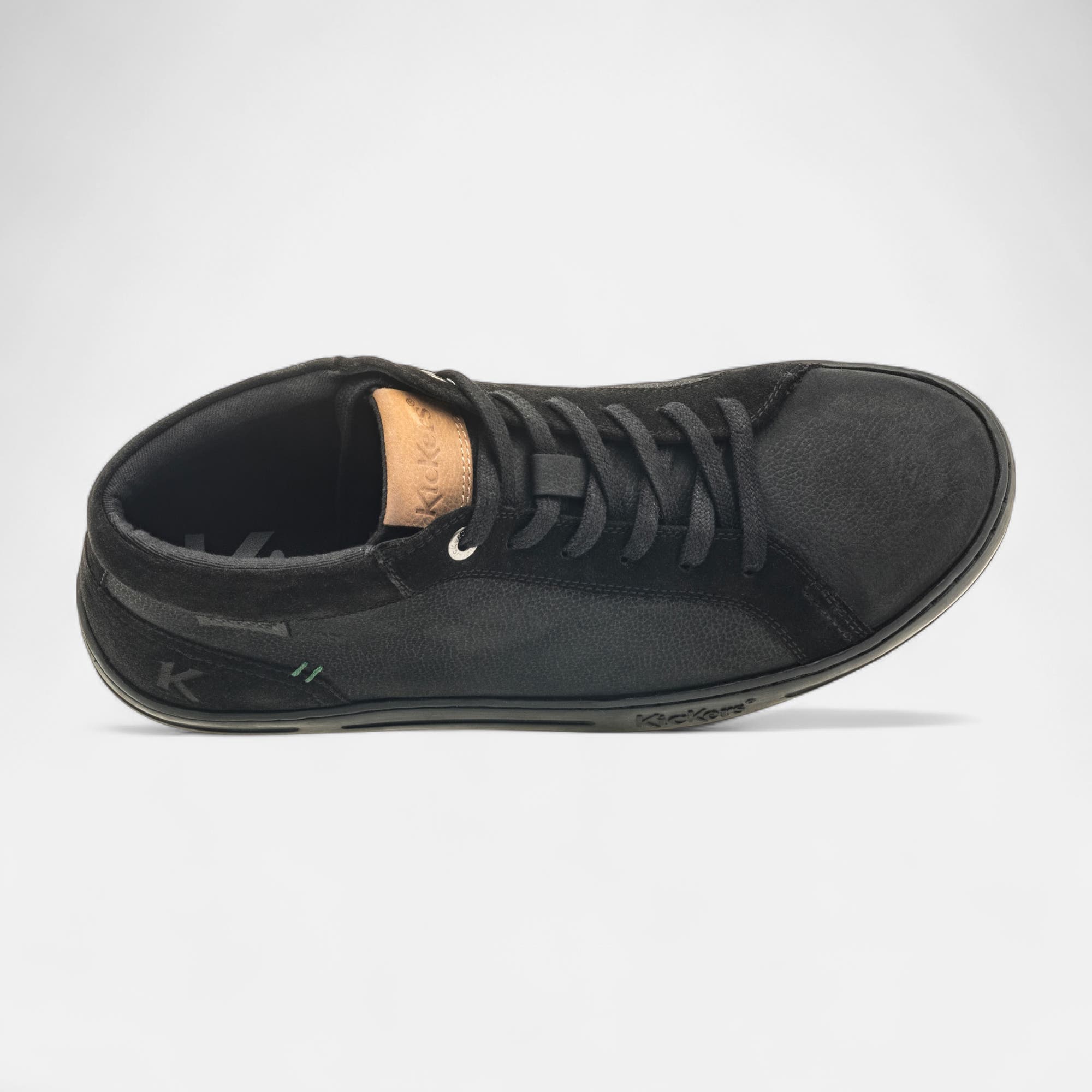 Baskets hautes Homme en cuir noir