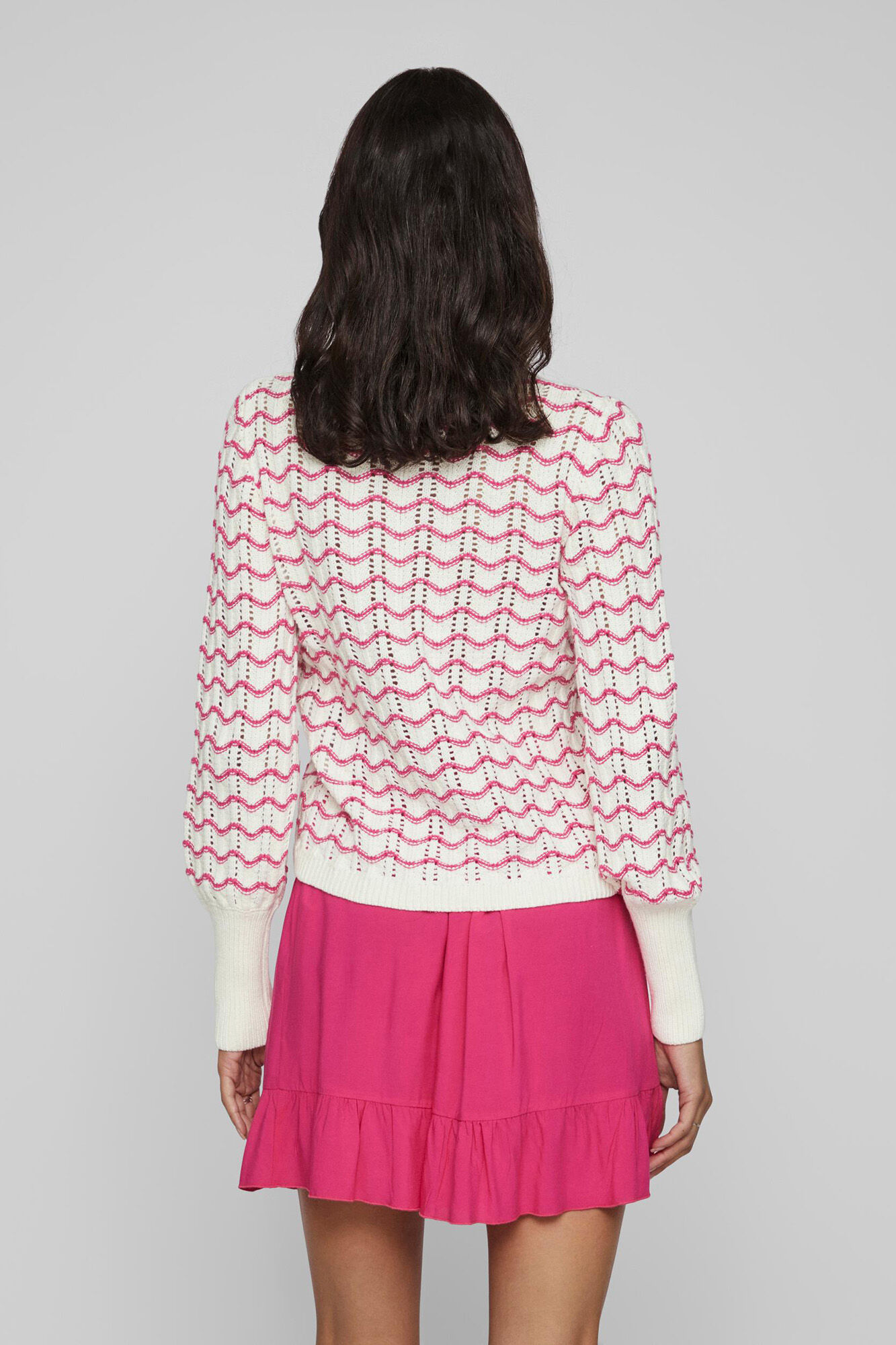 Camisa de malha perfurada - Rosa