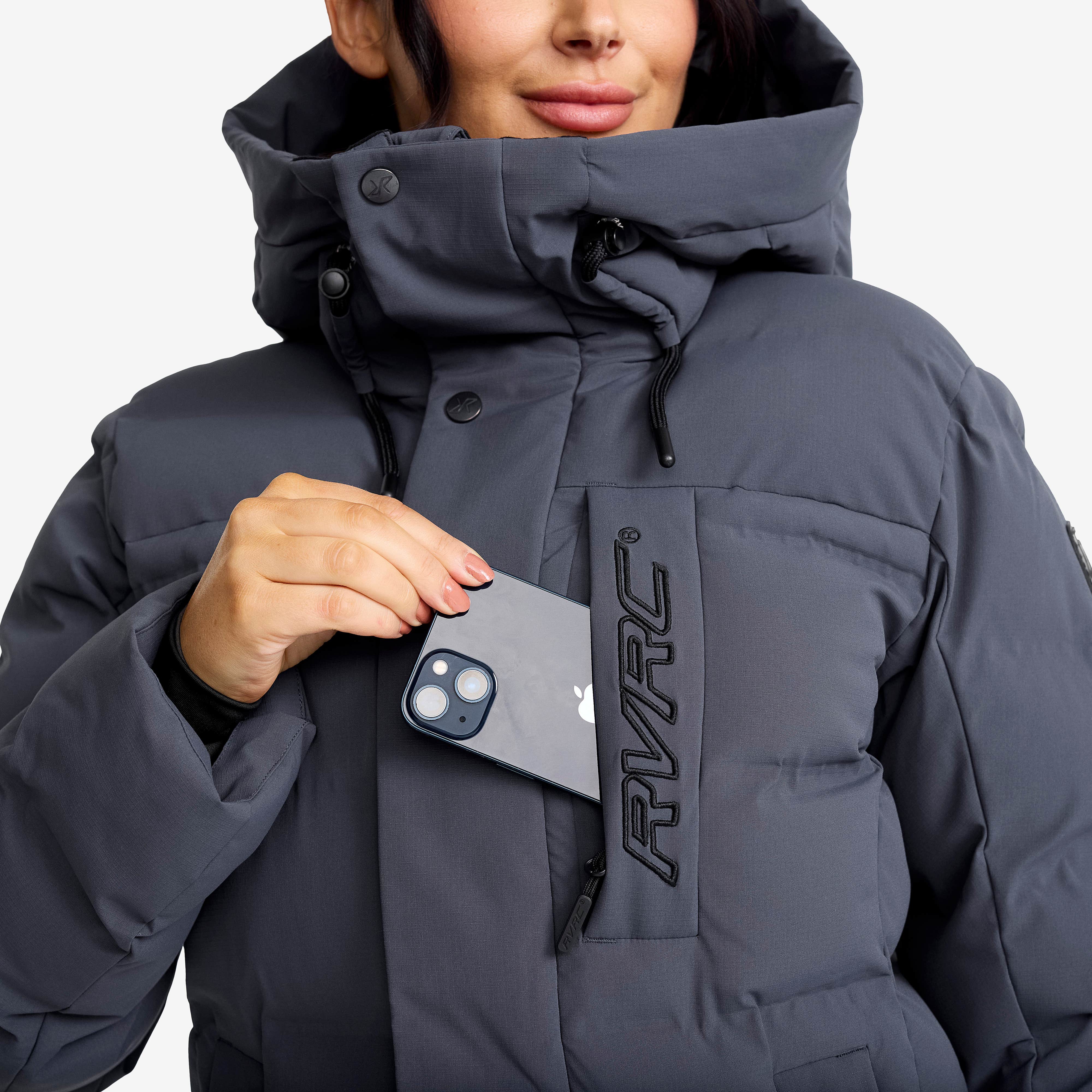 Scenic Insulated Long Parka Dame India Ink