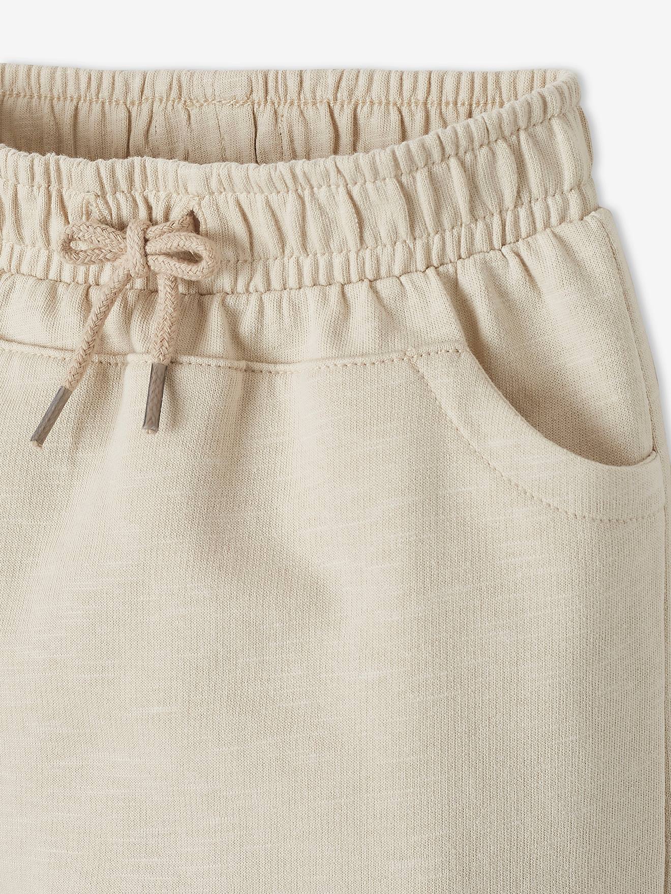 Calça de lã lisa bege claro para bebê menino