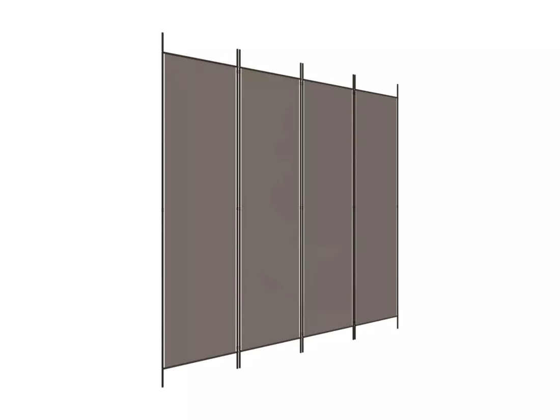 Cloison de séparation 4 panneaux Anthracite 698x180 cm Tissu