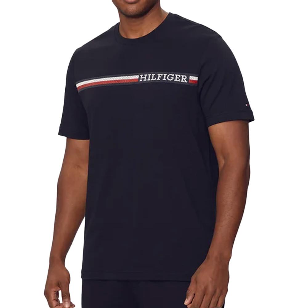 Tommy Hilfiger T-shirt Marine Homme Tommy Hilfiger Chest Stripe