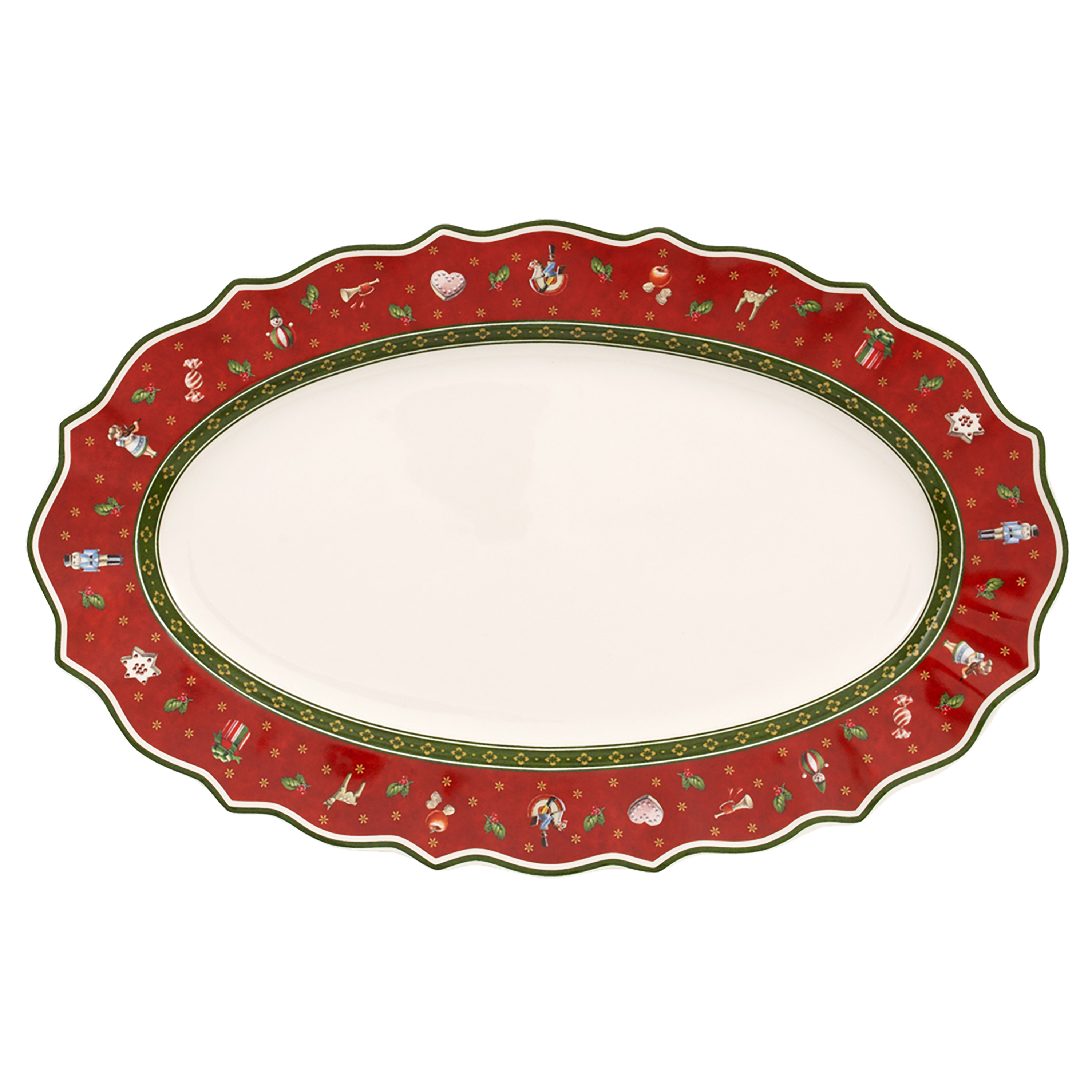 Toy's Delight Serving tray Red, Premium Porcelain