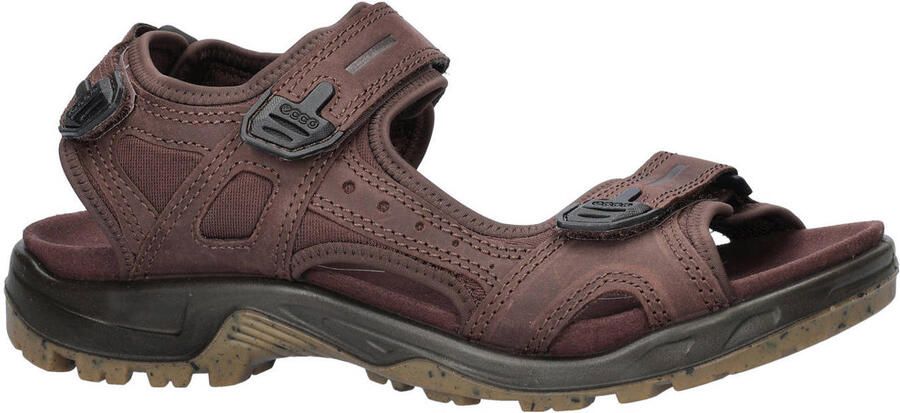 Ecco nubuck sandalen donkerbruin
