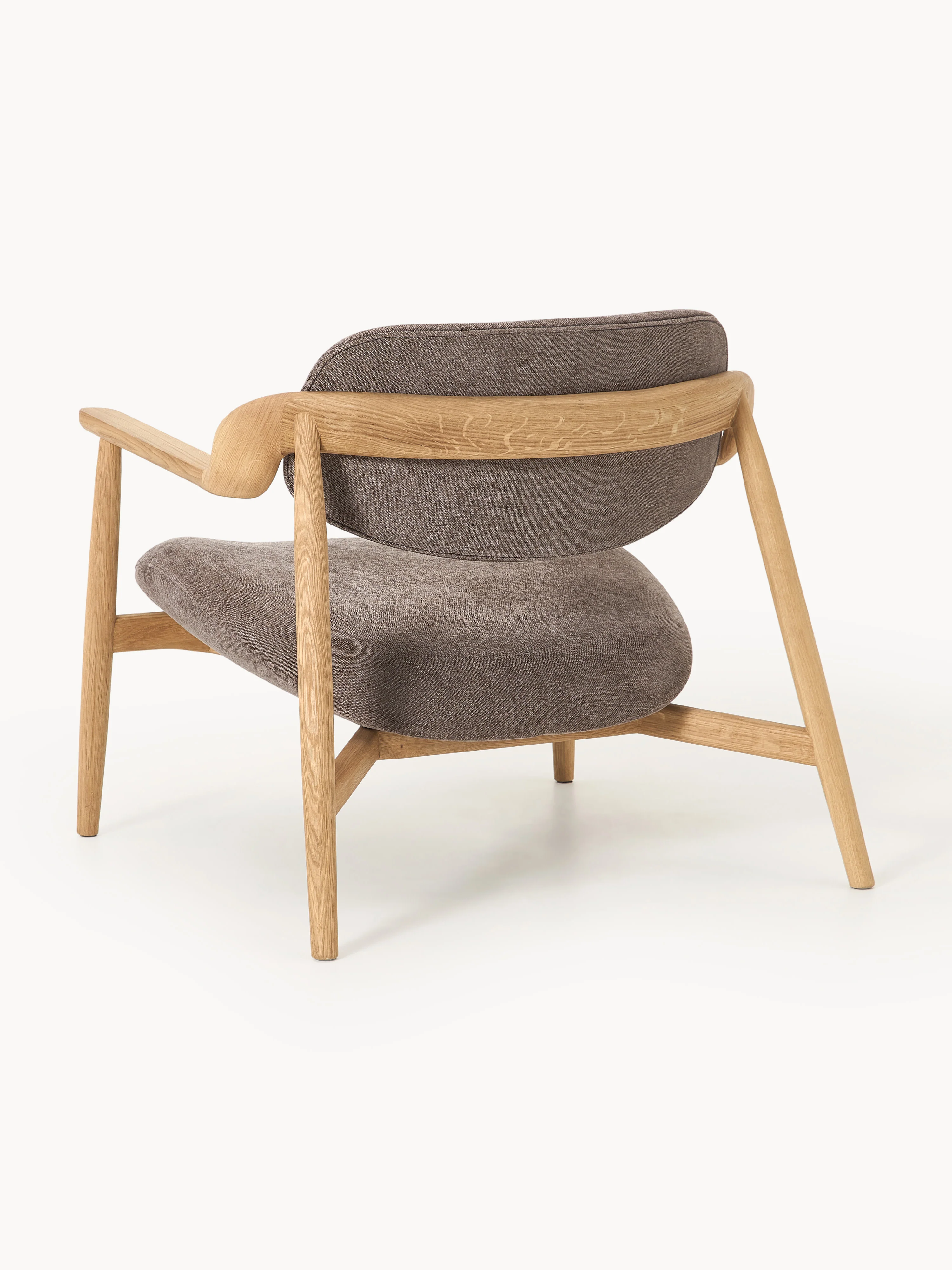 Loungefauteuil Rae van eikenhout