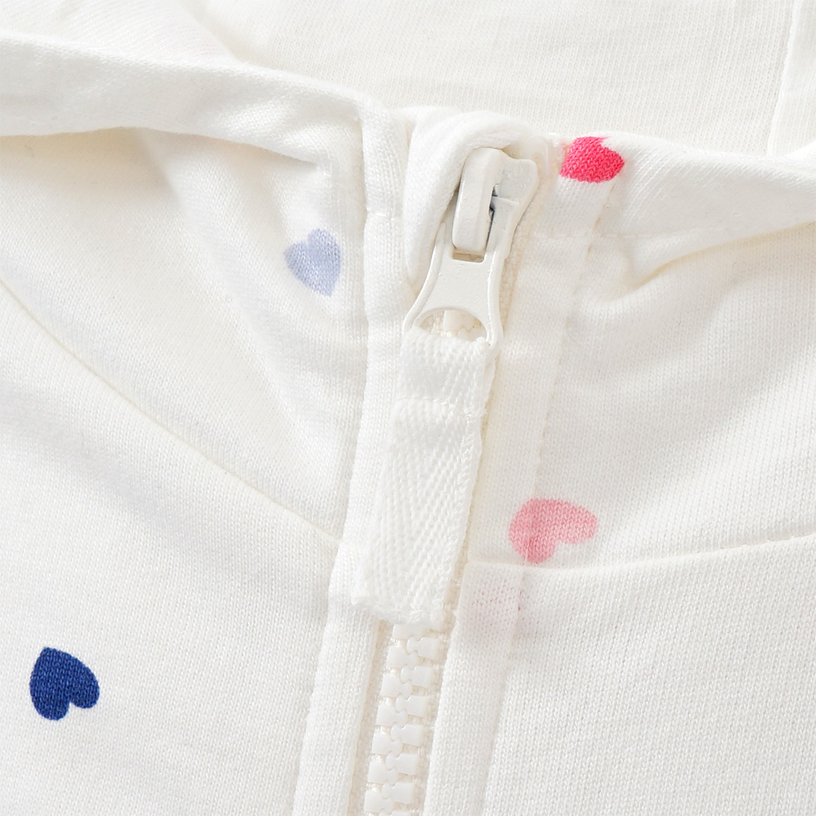 Topolino Mädchen Sweatjacke mit Herzchen-Print weiss