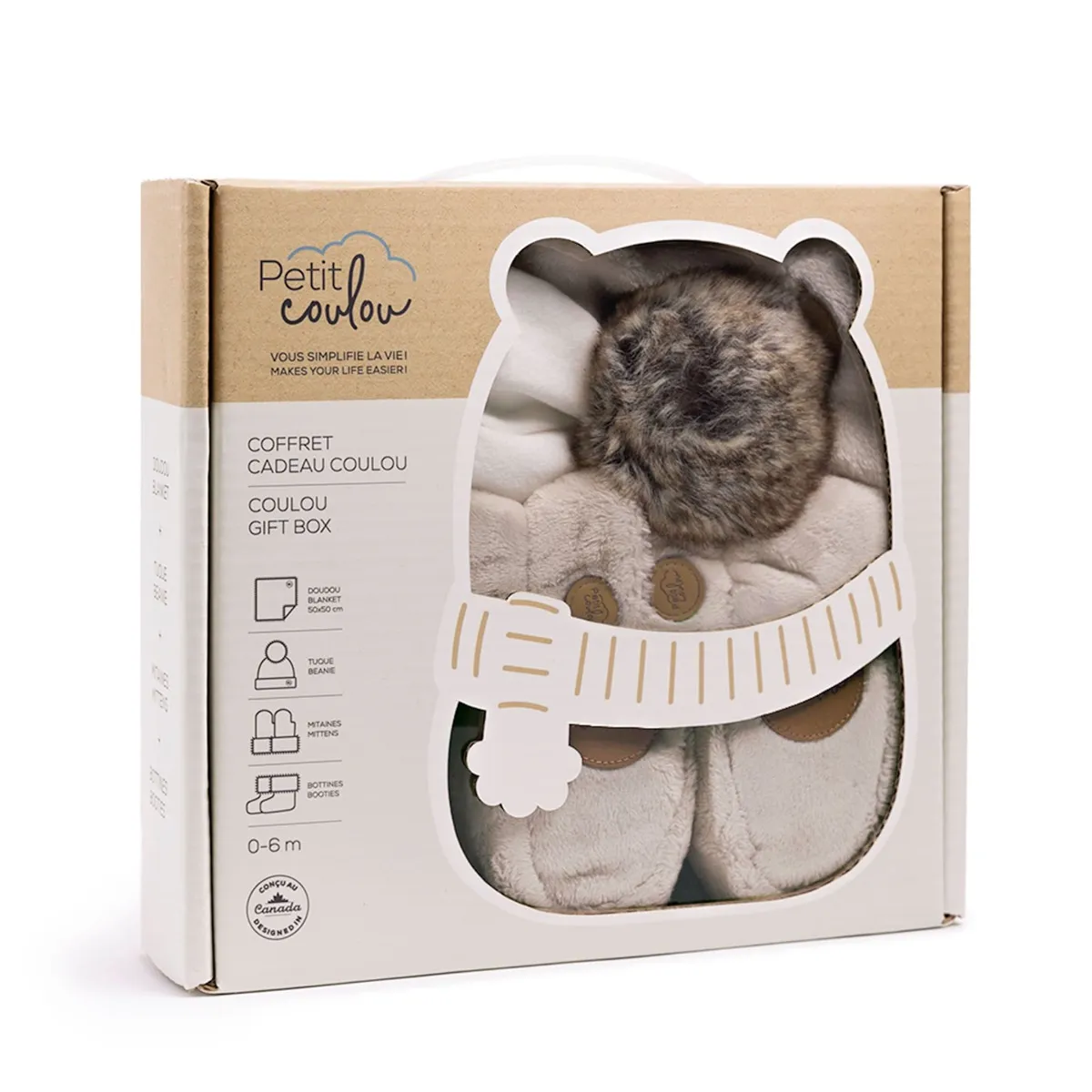 Petit Coulou Coffret Hiver (4 items) Crème 0-6mois