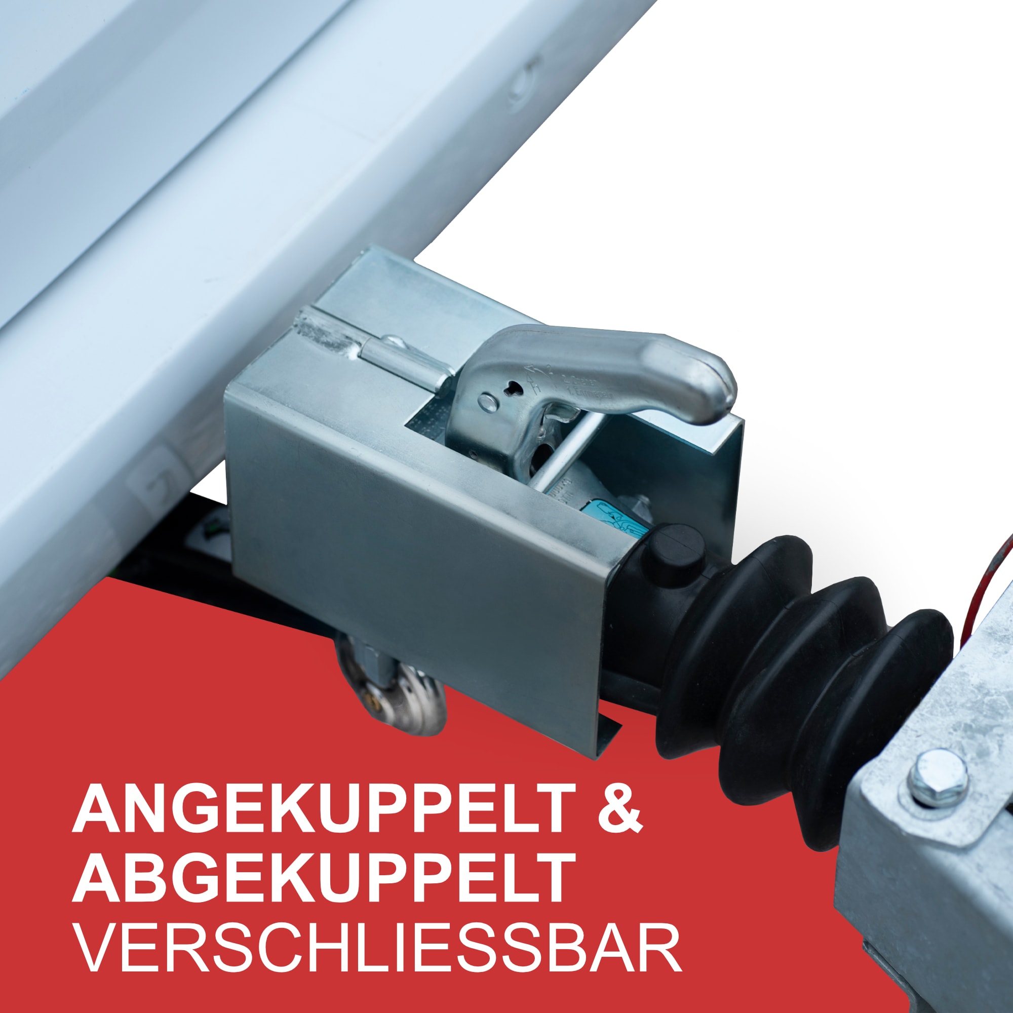Kastenschloss Anhängerschloss, klappbar inkl. Abdeckkappe für Anhängerkupplung