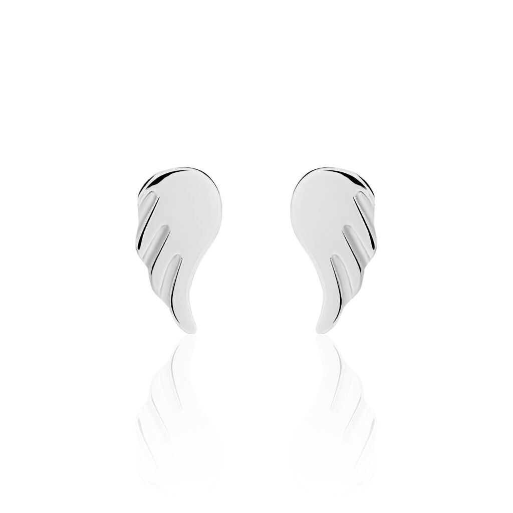 Boucles D'oreilles Puces Kayli Argent Blanc