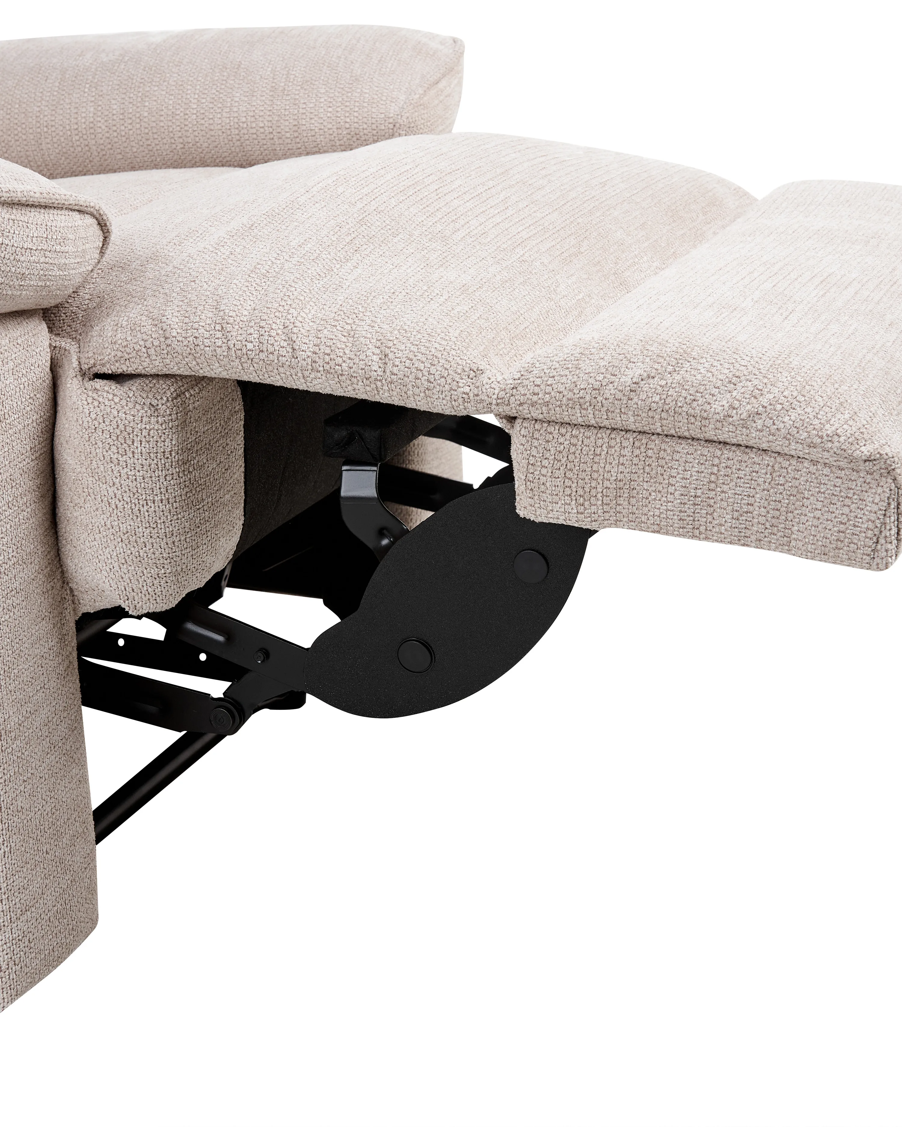 Relaxfauteuil EVERTON inclusief voetensteun Stof Beige