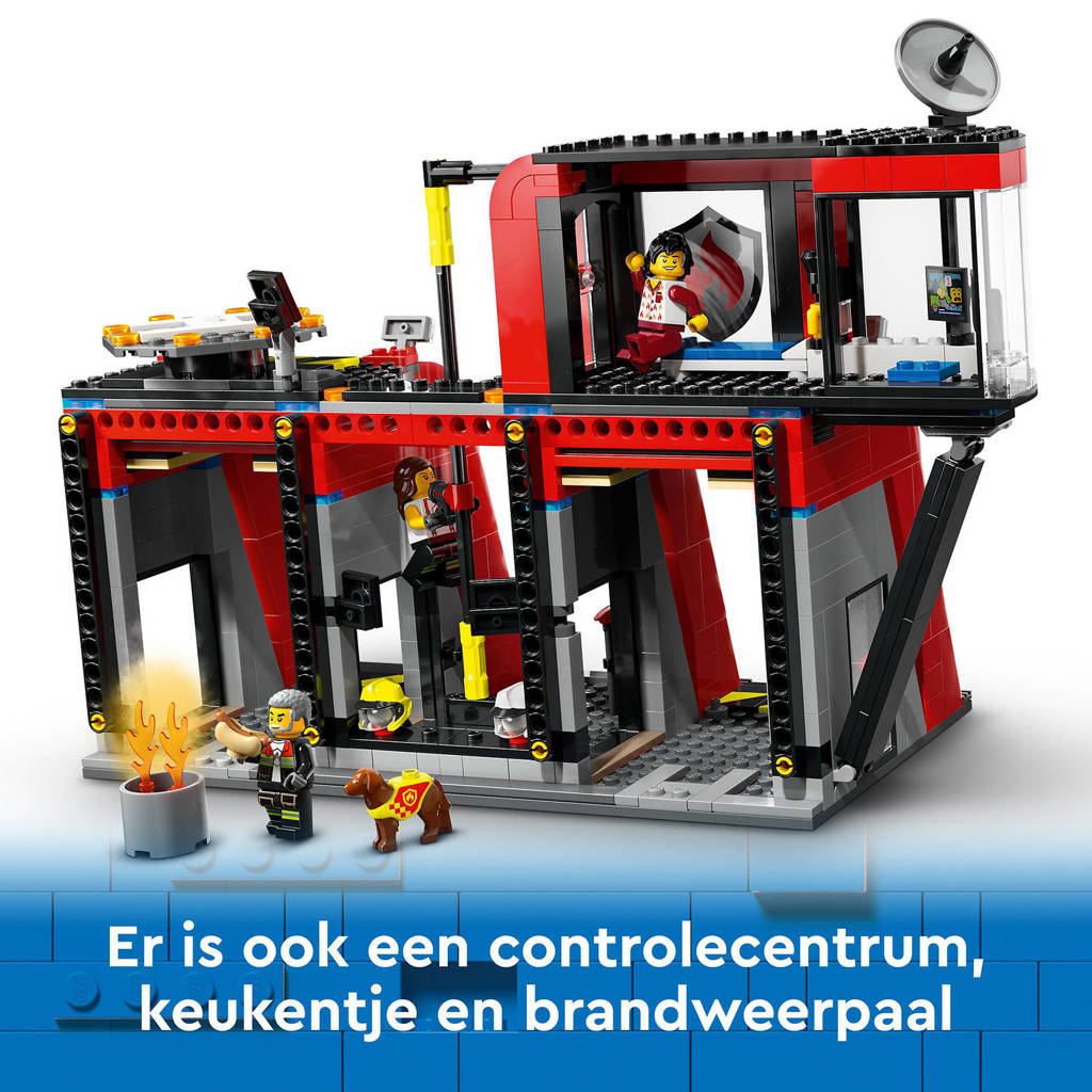 Zeer leuke set die zeker zijn geld waard isBrandweerkazerne en brandweerauto Brandweer Speelgoed voor Kinderen 60414