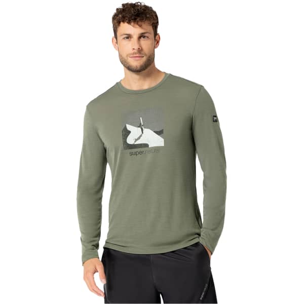T-shirt randonnée SUPER.NATURAL ALMOST DONE LS TEA LEAF/VARIOUS