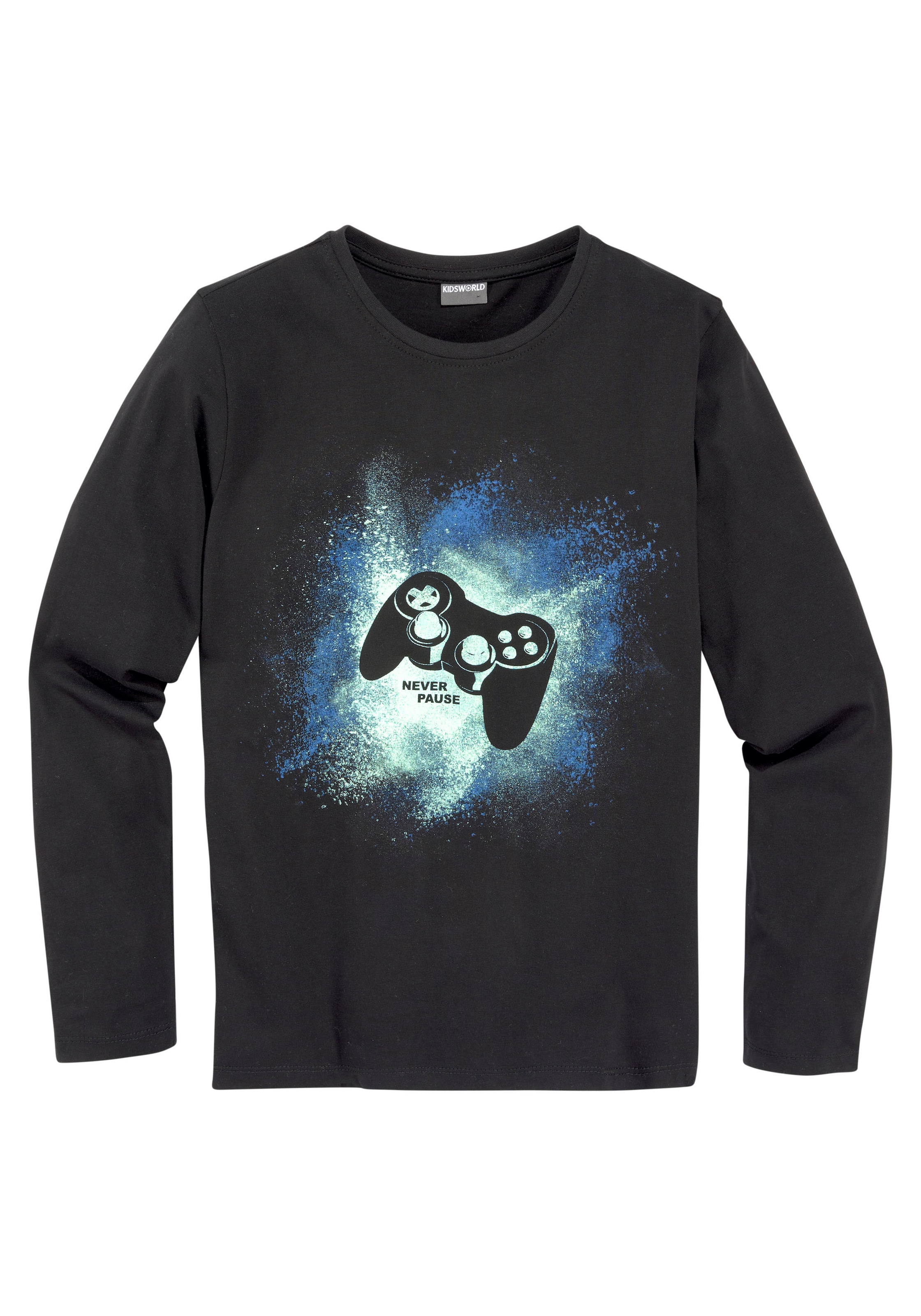 KIDSWORLD Langarmshirt »GAMER«, Gamer-Shirt Langarm,  Basic-Passform,  mit trendigem Aufdruck