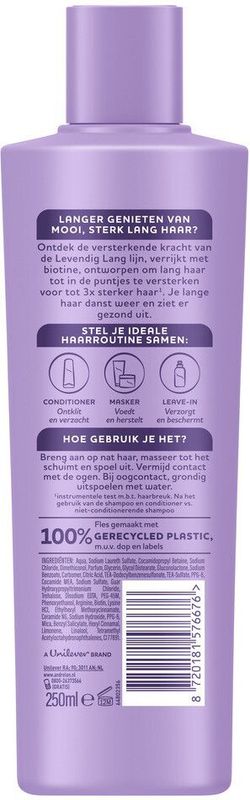 Andrélon - Levendig Lang - Shampoo - 6 x 250 ml - Verrijkt met Biotine