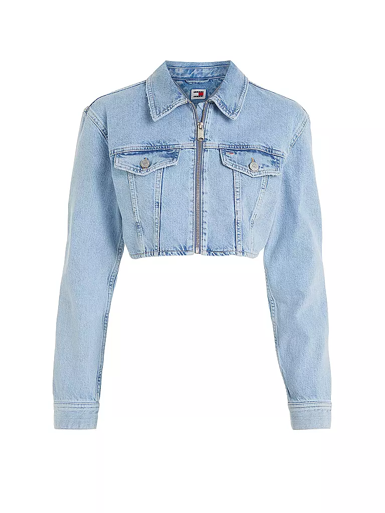 TOMMY JEANS Jeansjacke Cropped Fit hellblau