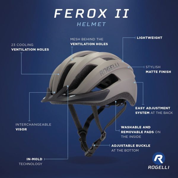 Rogelli Ferox II Cykelhjelm, Taupe