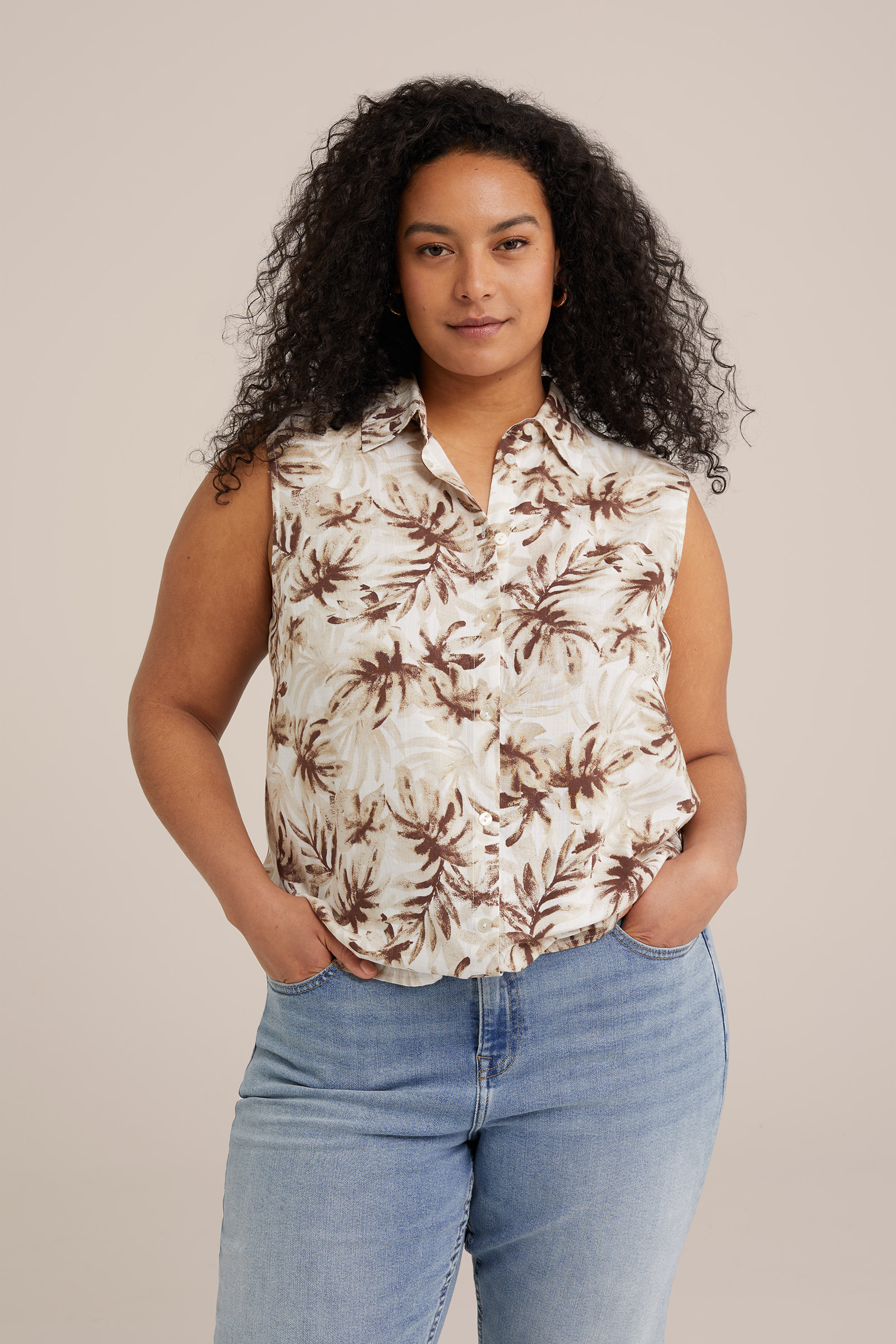 blouse - Curve WE Fashion Beige