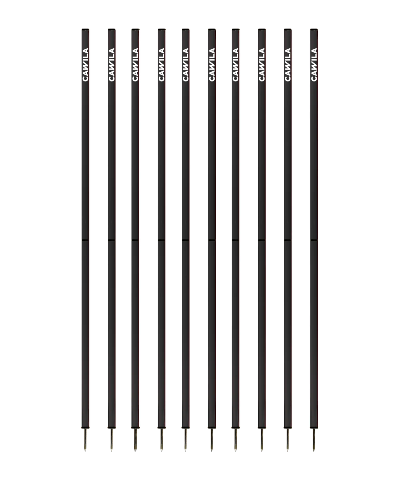 Cawila ACADEMY Slalomstangen 10er Set (33mmx170cm) Schwarz