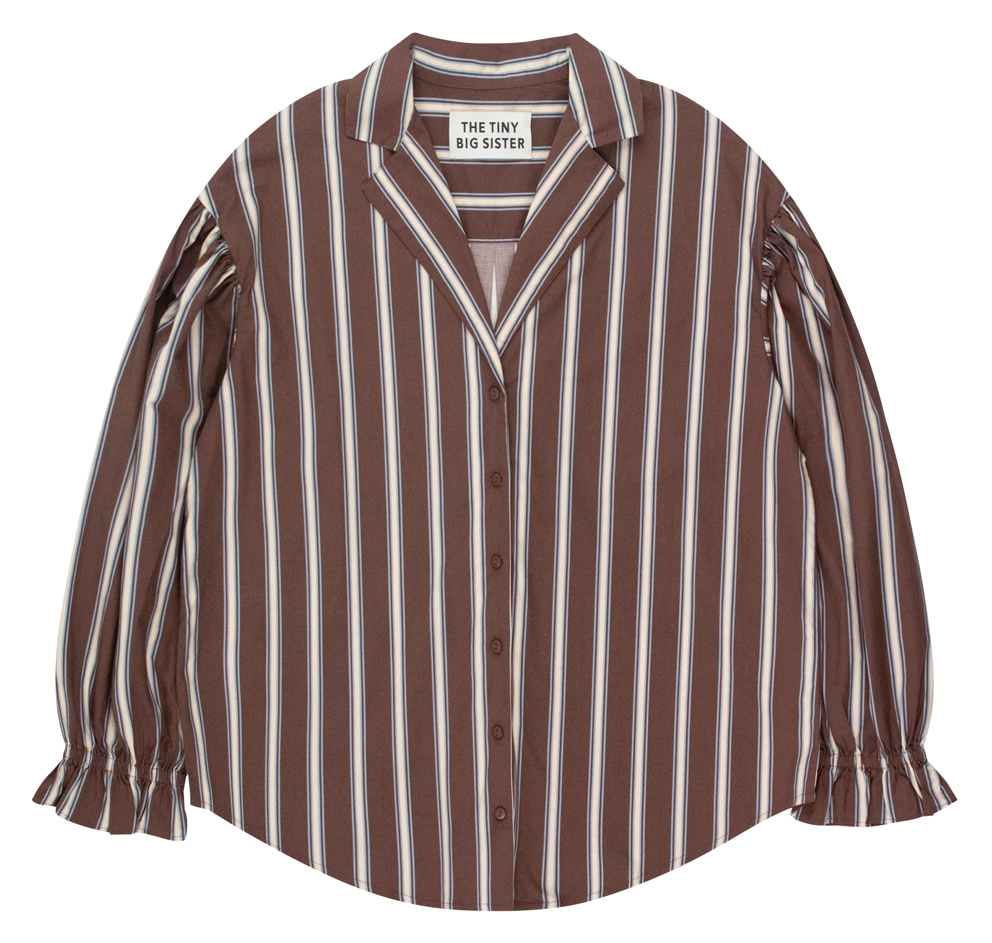 Chemise rayée en coton | Marron