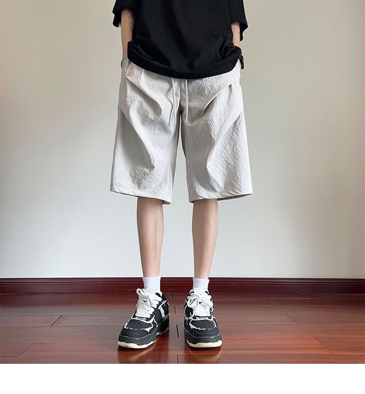emeisa - Effen shorts met trekkoord in de taille