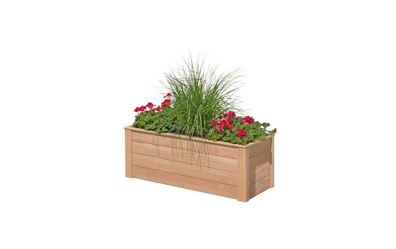Hochbeet Lärche, 101 x 38 x 39 cm<br>Blumenkasten inkl. 3 Pflanzkasteneinsätze